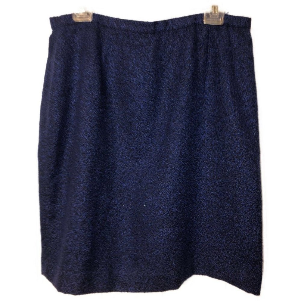 Karen Scott Women's rayon blend‎ lined skirt Sz 16 Blue